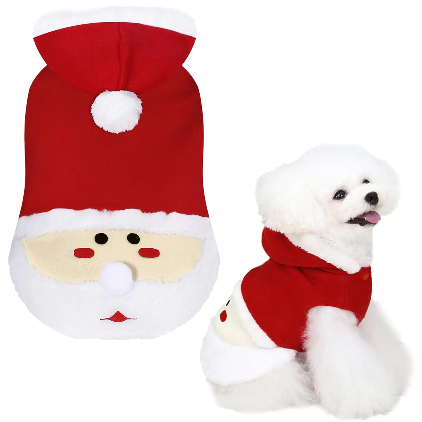 Festive Pet Hoodie: Comfy Xmas Dog Outfit